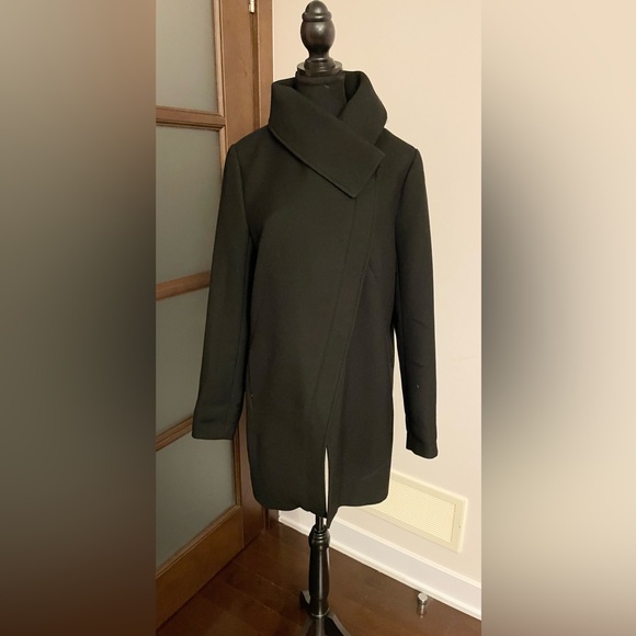Only Black Trench Coat Timeless Style ptp 19.5” - Picture 2 of 13